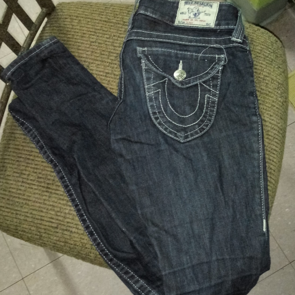 true religon skinny jeans dark blue size 25